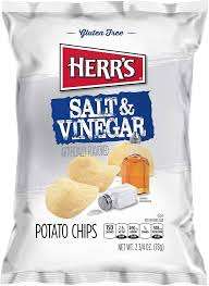 HERR'S SALT  VINEGAR POTATO CHIPS 7.5OZ