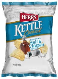HERR'S KETTLE COOKED SALT & VINEGAR 60G