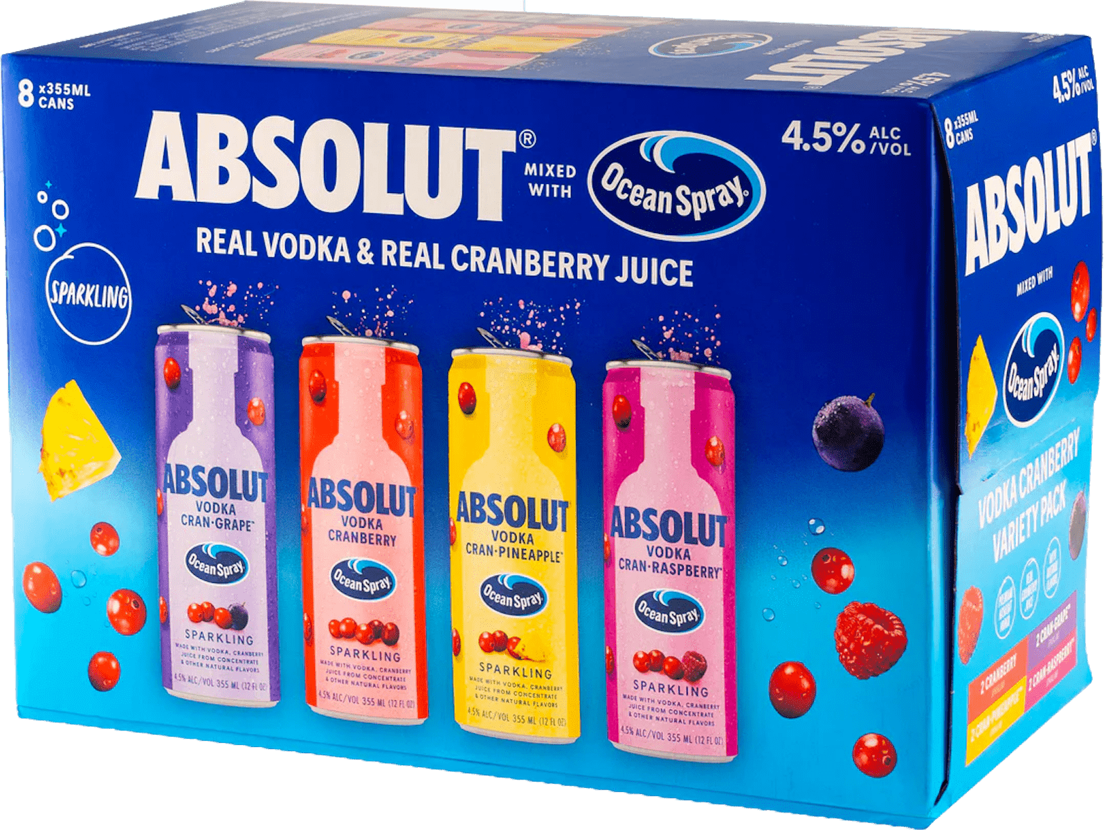 ABSOLUT OCEANSPRAY VARIETY 8PK
